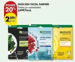 Pingo Doce Garnier - máscara facial promoção