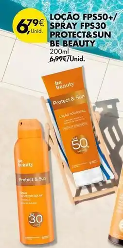 Pingo Doce Be beauty - loção fps50+/ spray fps30 protect&sun promoção