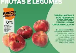 Continente Bom dia Continente - chegou a epoca dos pêssegos paraguaios/ vermelhos de origine nacional promoção