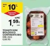 Continente Bom dia Continente bio - tomate mini biologico promoção