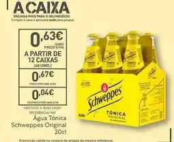 Recheio Schweppes - água tonica original promoção