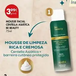 Pingo Doce Be beauty - mousse facial centella asiatica promoção