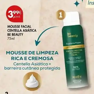 Pingo Doce Be beauty - mousse facial centella asiatica promoção