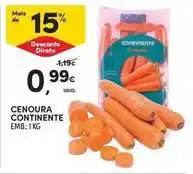Continente Bom dia Continente - cenoura promoção