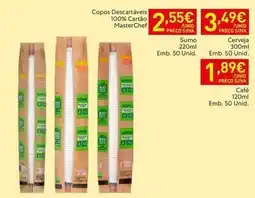Recheio Masterchef - copos descartáveis 100% carão promoção