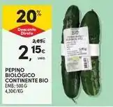 Continente Bom dia Bio - pepino biologico continente bio promoção