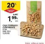 Continente Bom dia Continente - caju torrado promoção