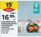 Continente Bom dia Seleção du chef - camarão 60/80 madagascar asc continente promoção