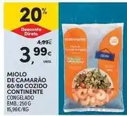 Continente Bom dia Continente - miolo de camarao 60/80 cozido promoção