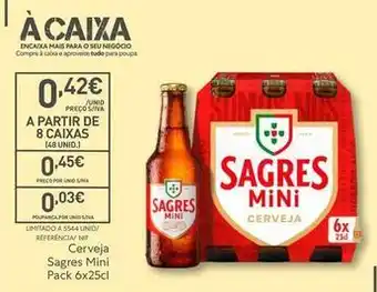 Recheio Sagres mini - cerveja promoção
