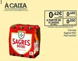 Recheio Sagres mini - cerveja promoção