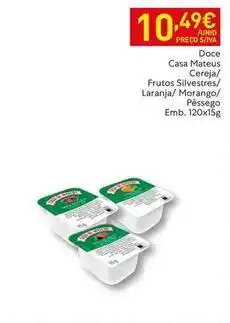 Recheio Mateus - casa cereja/ frutos silvestres/ larania/ morango/ pêssego emb. 120x15g promoção