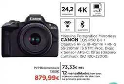 El Corte Inglés Máquina fotográfica mirrorless Canon eos r50 bk promoção