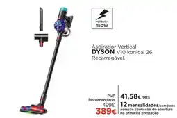 El Corte Inglés aspirador vertical dyson v10 konical 26 recarregável promoção