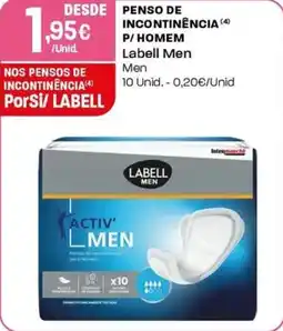 Intermarché Nos pensos de incontinencia p/homem labell men men promoção