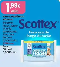 Intermarché Papel higiénico humido scottex promoção