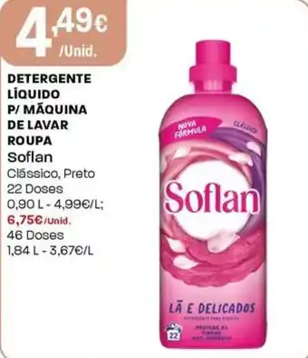 Intermarché Detergente líquido p/ máquina de lavar roupa soflan promoção