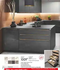Conforama Cozinha Lindy Design Cimento Preto promoção