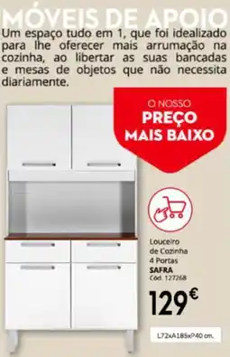 Conforama Louceiro de cozinha 4 portas safra promoção
