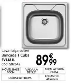 Conforama Lava-loiça sobre Bancada 1 Cuba EV148 IL promoção