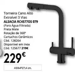 Conforama Torneira cano alto extraível 3 vias alsacia rc4577os 079 promoção