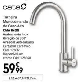 Conforama Torneira Monocomando de Cano Alto CMA INOX promoção