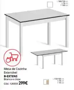 Conforama Mesa de cozinha extensível b-extens promoção