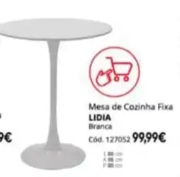 Conforama Mesa de cozinha fixa lidia branca promoção