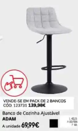 Conforama Banco de cozinha ajustável adam promoção