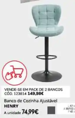 Conforama Banco de cozinha ajustável henry promoção