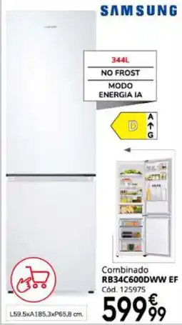 Conforama Samsung combinado rb34c600dww ef promoção