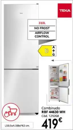 Conforama Teka combinado rbf 44630 wh promoção