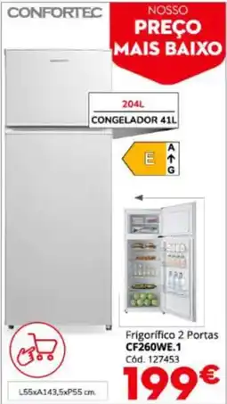 Conforama confortec frigorífico 2 portas promoção