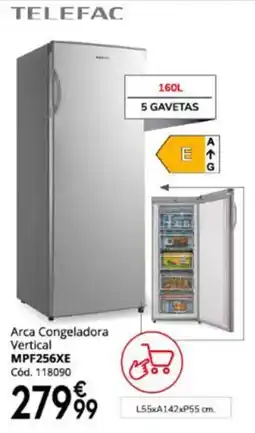 Conforama Telefac arca congeladora vertical promoção