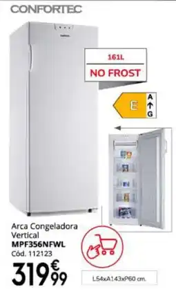 Conforama Arca Congeladora Vertical Confortec promoção