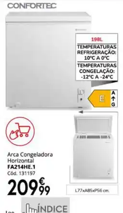 Conforama Confortec arca congeladora horizontal promoção