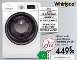 Conforama Máquina de lavar roupa whirlpool promoção