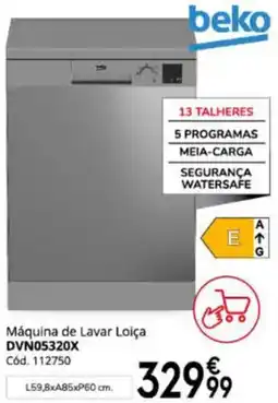 Conforama Máquina de lavar loiça beko dvn05320x promoção