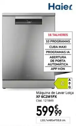 Conforama Máquina de lavar loiça haier xf 6c2m1px promoção