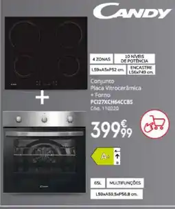 Conforama Candy conjunto placa vitrocerâmica + forno promoção