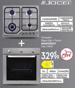 Conforama Jocel conjunto placa gás + forno promoção