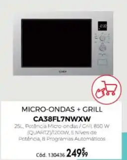 Conforama Candy micro-ondas + grill ca38fl7nwxw promoção