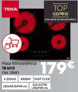 Conforama Placa Vitrocerâmica Teka TB 6415 promoção