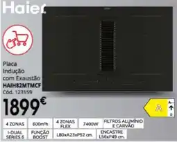 Conforama Placa Indução com Exaustão Haier promoção