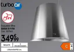 Conforama turboair exaustor ilha gioia ix f/50 promoção