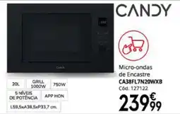 Conforama Candy micro-ondas de encastre promoção