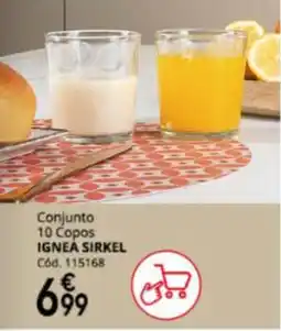 Conforama Conjunto 10 Copos ignea sirkel promoção