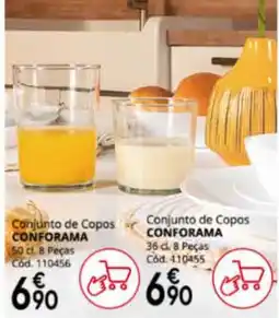 Conforama Conjunto de Copos Conforama promoção