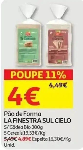 Auchan Pão de Forma La Finestra Sul Cielo promoção