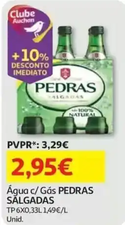 Auchan Água c/ Gás PEDRAS SALGADAS promoção